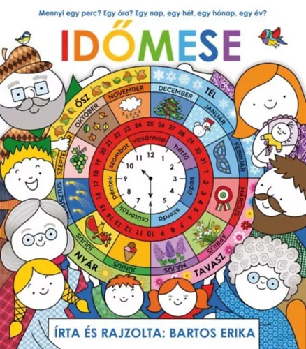 Időmese - Mennyi egy perc? ... (élfestett) -  Bartos Erika (kötött áras) 